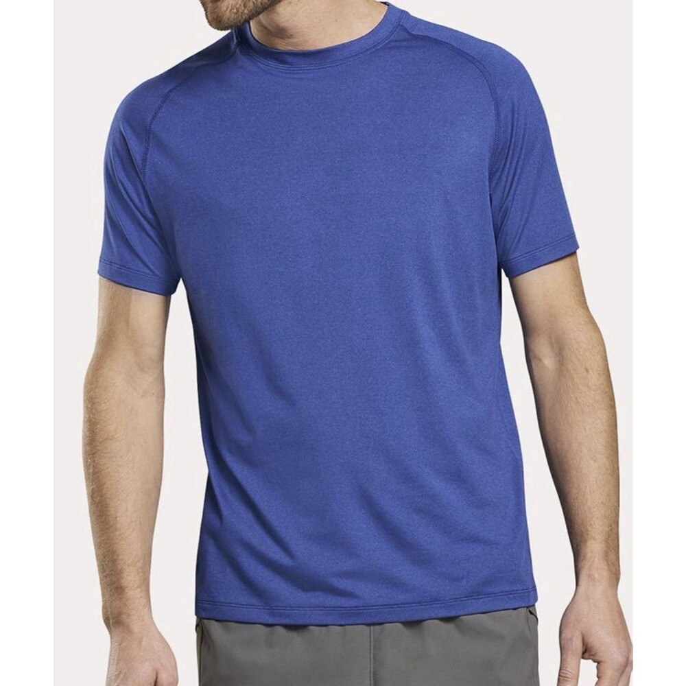 Peter Millar Men's Rio Technical T-Shirt Heather Blue Stripe XXL Athletic UPF